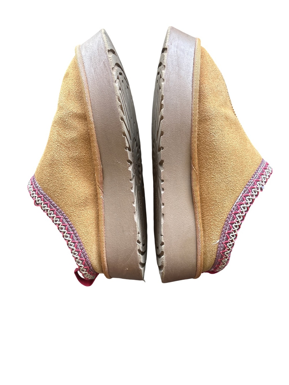 French Connection Tan Suede Slip-On Platform Clog - size L 9/10